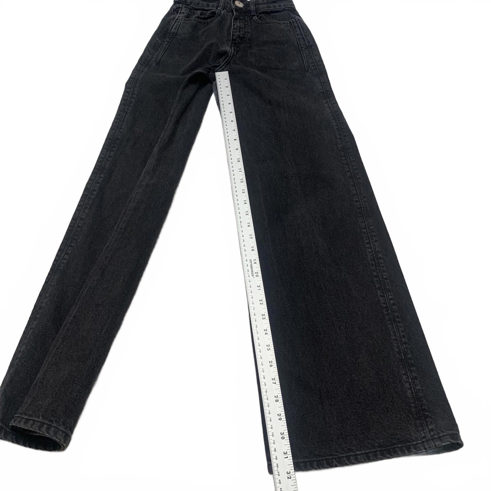 Vaqueros negros de pierna ancha Zara para mujer, talla 0, 23 x 32 (talla real)