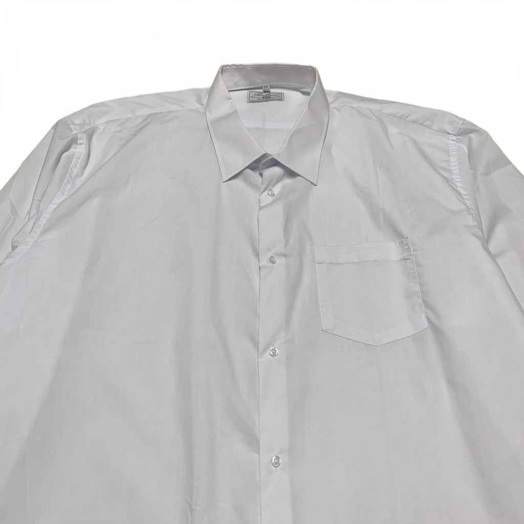 Camisa de vestir clásica con botones Boltini para hombre, talla 4XL, blanca, talla 20-20,5