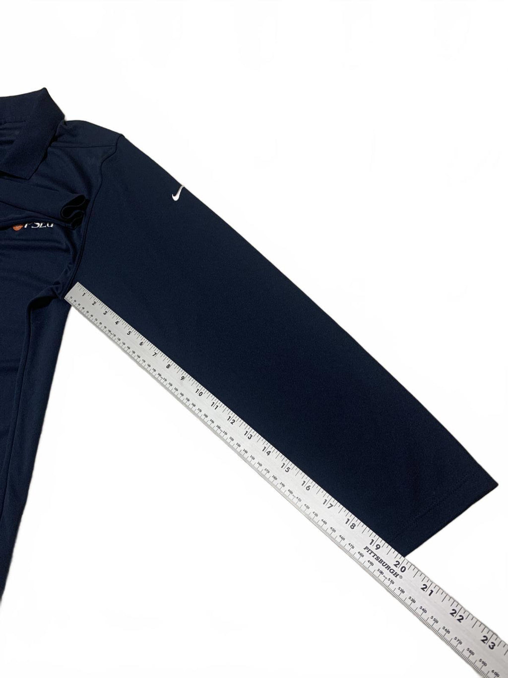 Nike Men's Size L Navy Blue Long Sleeve Polo Shirt PSEG Corporate Logo