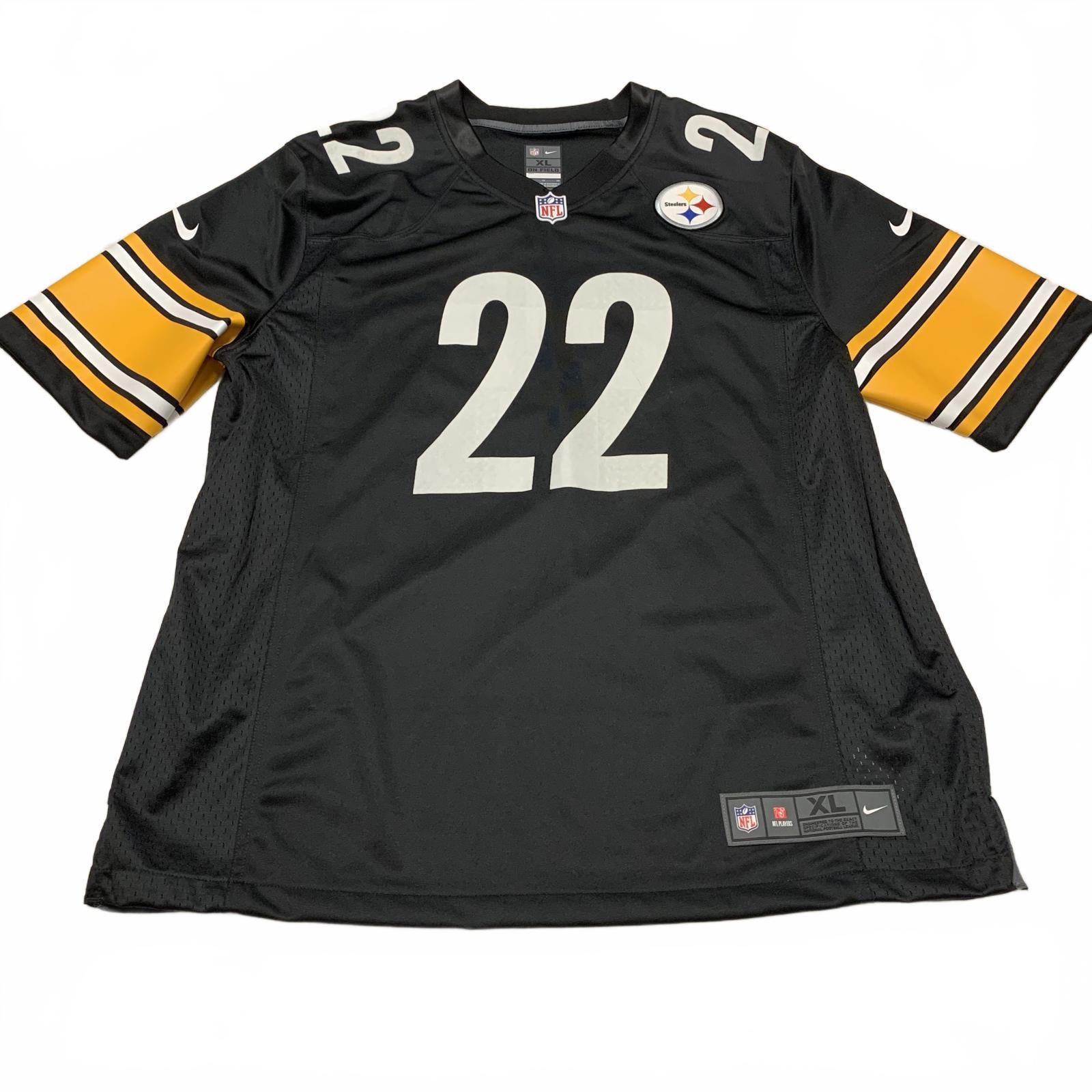 Camiseta de Najee Harris #22 de los Pittsburgh Steelers para hombre, talla XL, negra y amarilla, NFL