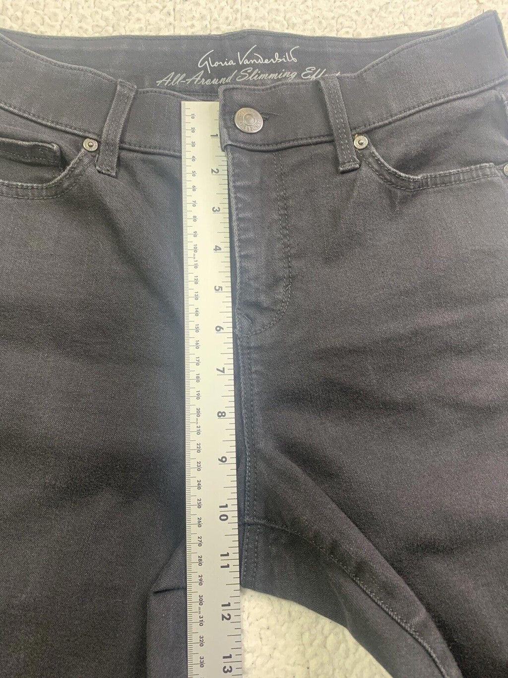 Gloria Vanderbilt Jeans para mujer talla 6, negros, ajustados y con curvas