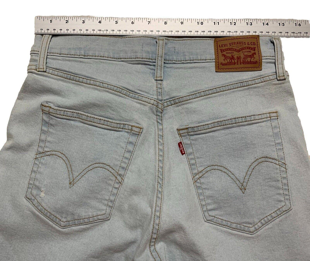Vaqueros Levi's para mujer, corte cónico azul claro, 30 x 27, con caja torácica