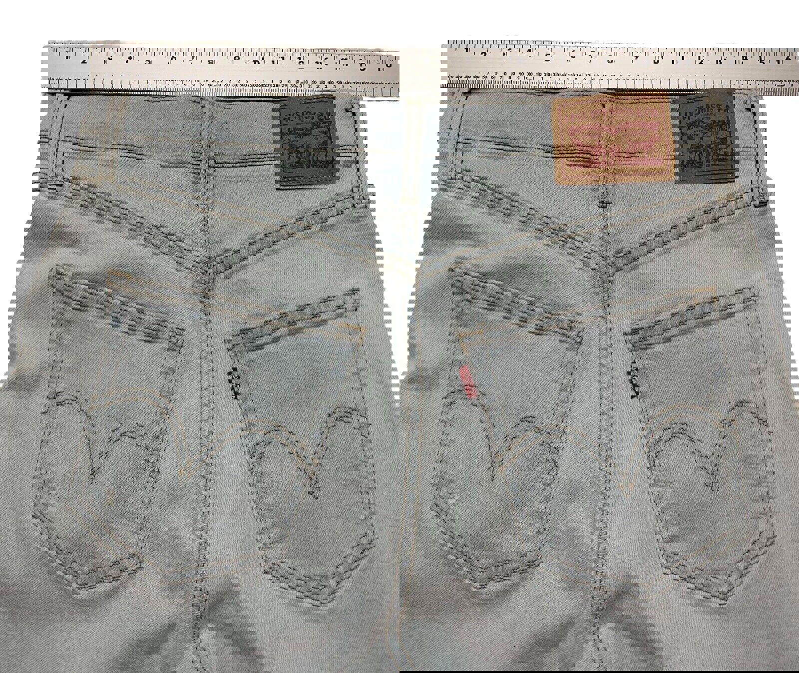Vaqueros Levi's para mujer, corte cónico azul claro, 30 x 27, con caja torácica