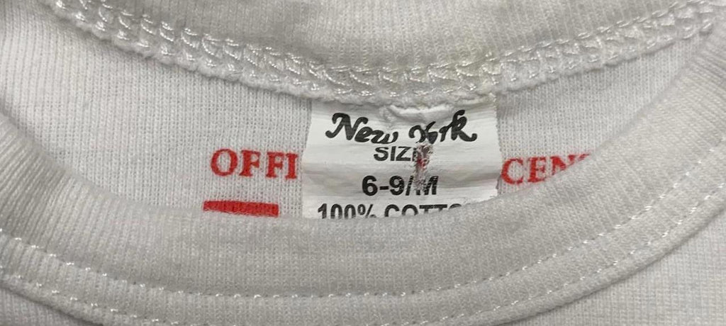 Camiseta oficial con licencia del Departamento de Bomberos de Nueva York, talla 6-9 meses, color blanco y rojo, para bebé.