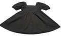 H&M Women’s Size Large Black Sun Dress Puff sleeve Vacation A-Line Cut