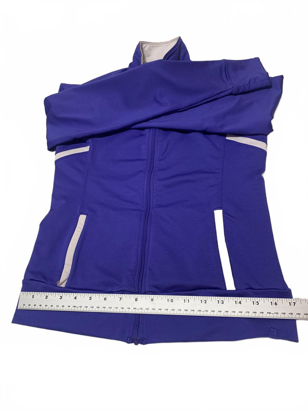 Chaqueta deportiva Nike con cremallera completa para mujer, color morado, talla pequeña