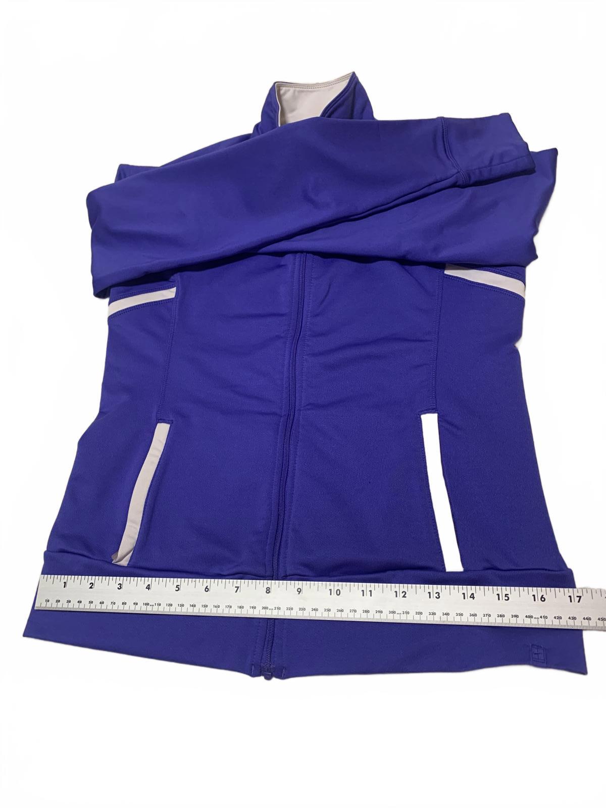 Chaqueta deportiva Nike con cremallera completa para mujer, color morado, talla pequeña