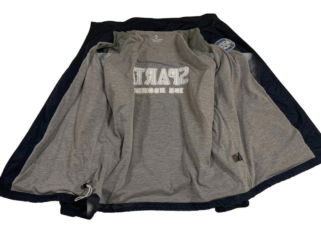 Chaqueta cortavientos con forro Holloway para hombre, talla L, azul marino, Sparta, hockey sobre hielo, cremallera completa