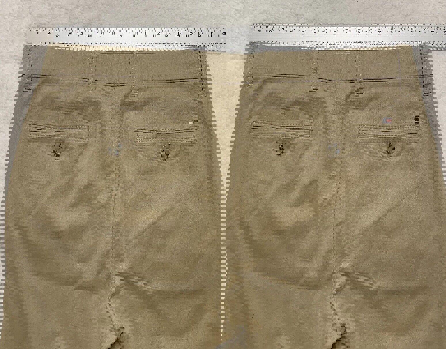 Pantalones chinos Tommy Hilfiger para hombre, corte ajustado, beige, 32 x 32