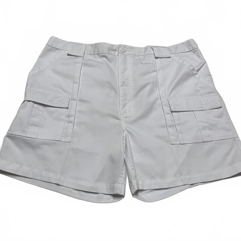 Pantalones cortos cargo de mezclilla blanca Weekender para hombre, talla 42, talla 39, para exteriores