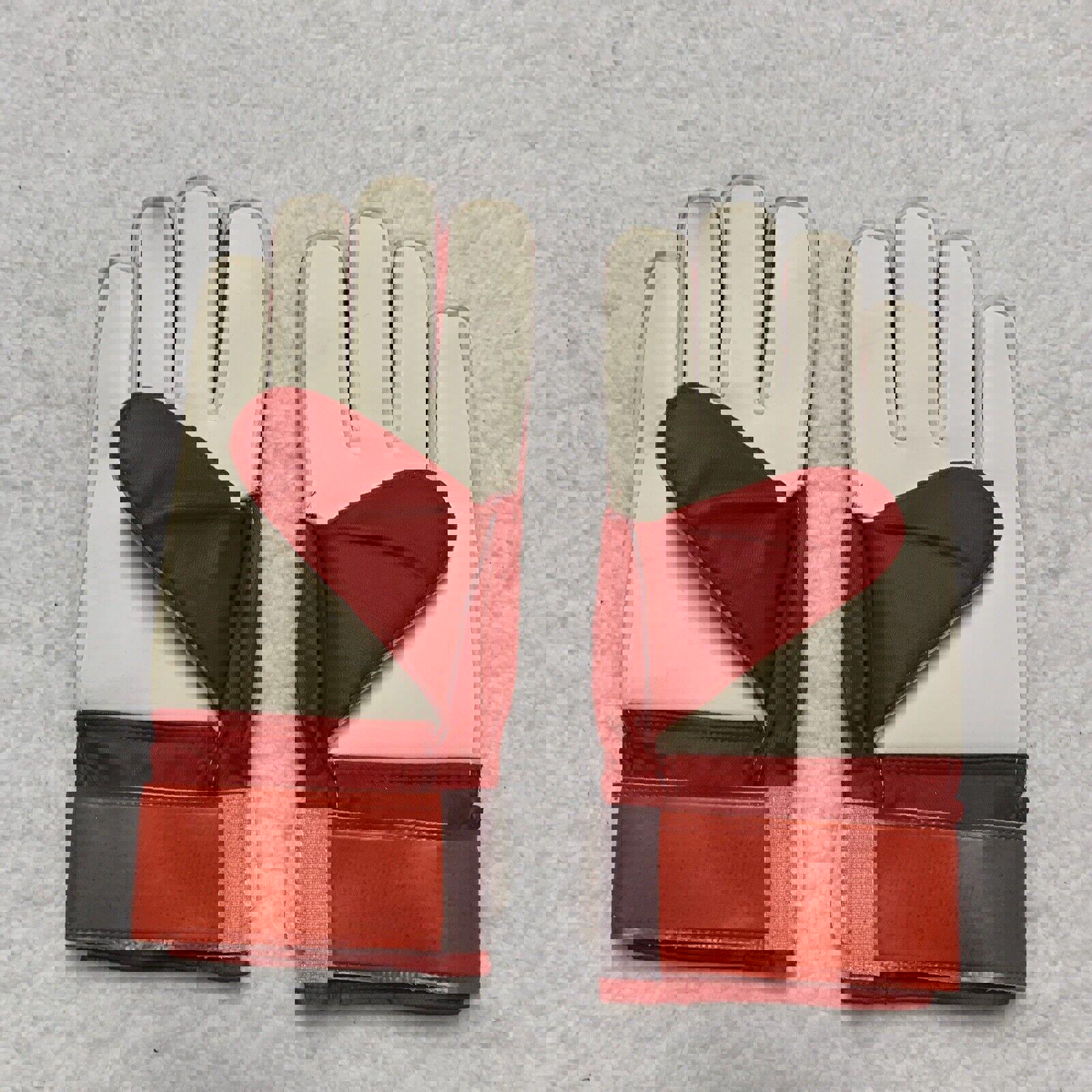Guantes de portero para adultos de fútbol inglés, rojo, blanco y azul.