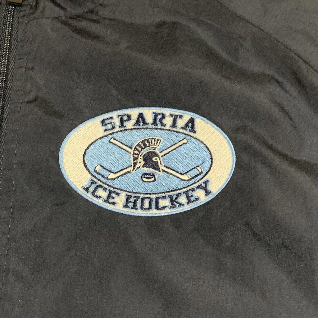 Chaqueta cortavientos con forro Holloway para hombre, talla L, azul marino, Sparta, hockey sobre hielo, cremallera completa