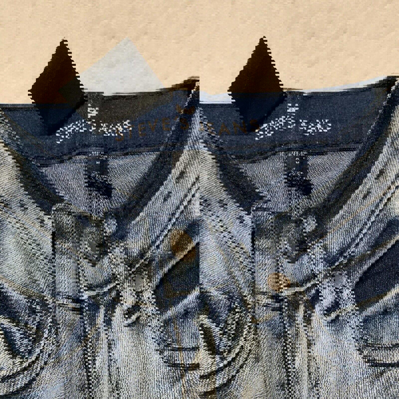 Vaqueros Steves para niños, talla 8, ajustados, azul, elásticos, de máxima comodidad