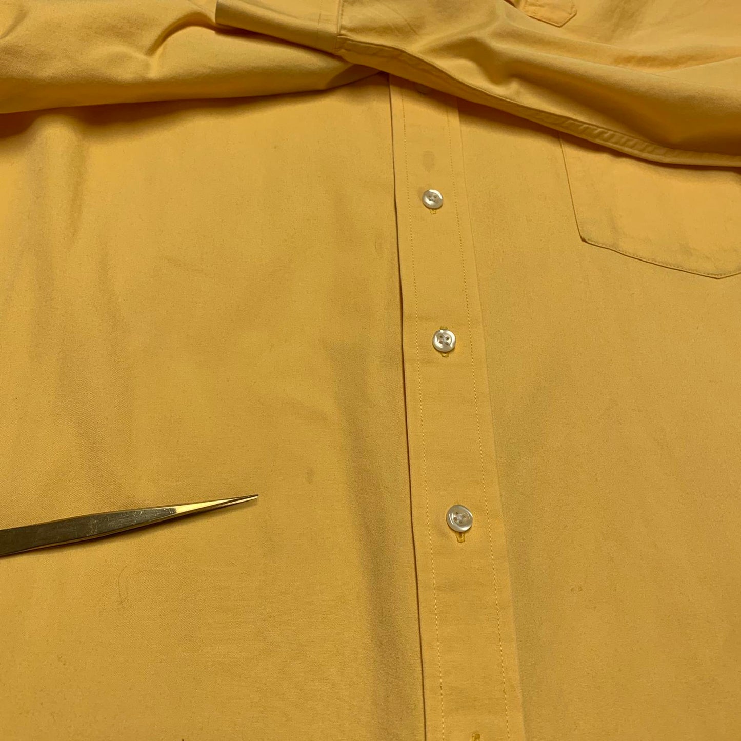 Tommy Hilfiger Men's XXL Yellow Button-Up Shirt