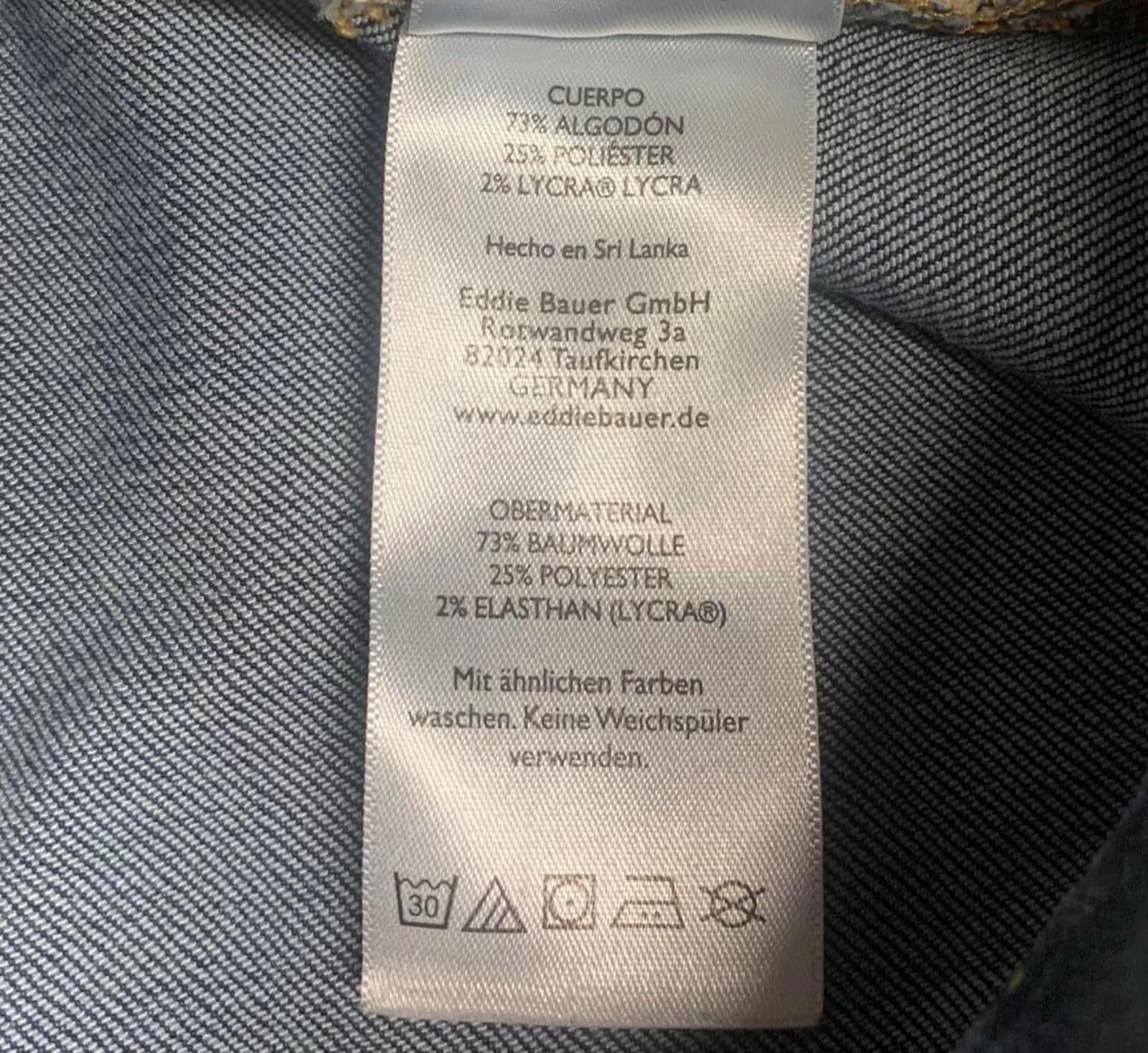 Vaqueros ajustados, rectos y curvilíneos de Eddie Bauer para mujer, talla 10, azul oscuro, lavado, ancho 31 x largo 29,5