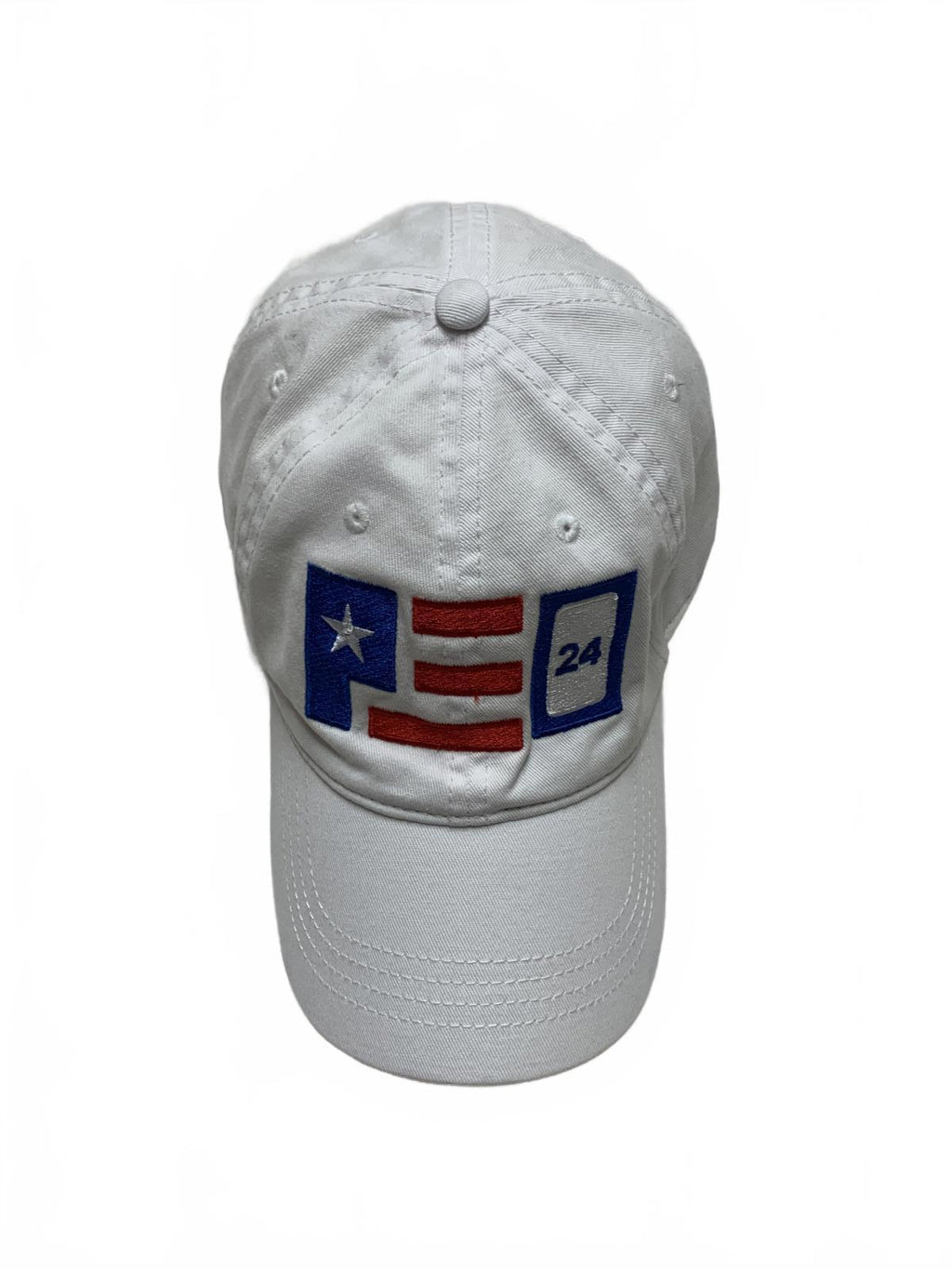 Gorra de béisbol unisex con bandera de Puerto Rico, color blanco, PEO 24
