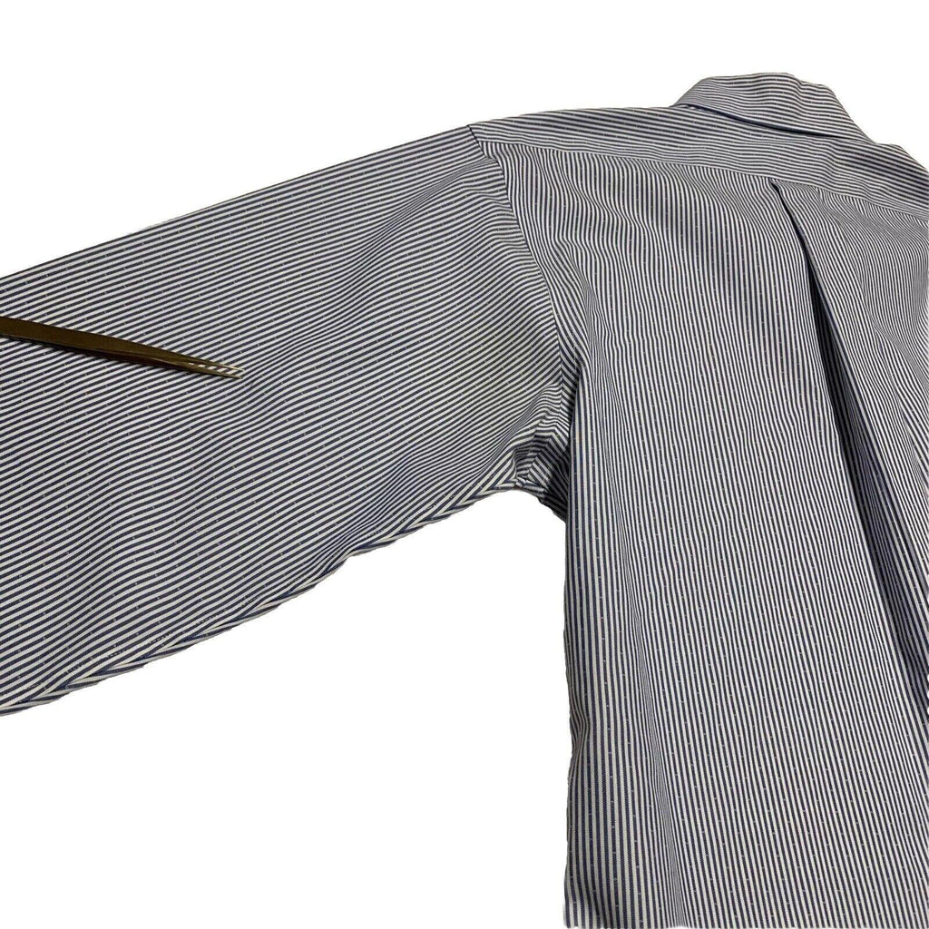 Camisa Brooks Brothers Regent para hombre, tallas 16 1/2 - 34, manga larga, rayas azules, sin planchado