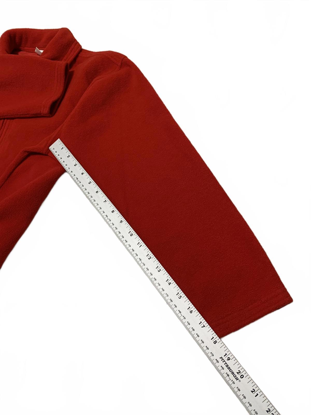 Chaqueta polar roja con cremallera y bolsillos, talla pequeña, para mujer, de la colección Willi Smith