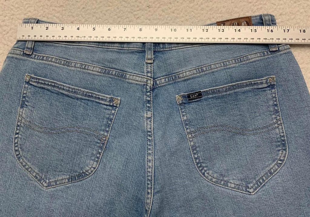 Vaqueros Lee Denim para mujer, talla 14 M, color azul claro, 33 x 24 (talla real)