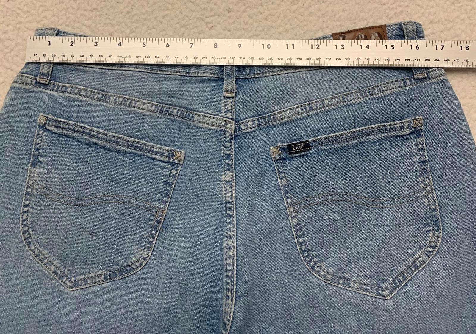 Vaqueros Lee Denim para mujer, talla 14 M, color azul claro, 33 x 24 (talla real)