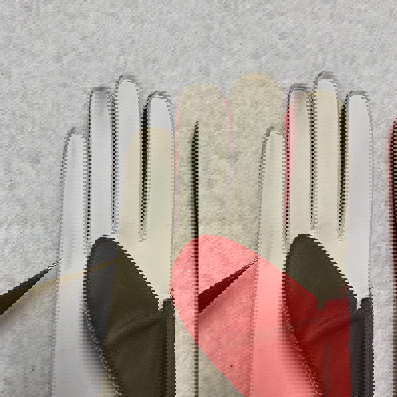 Guantes de portero para adultos de fútbol inglés, rojo, blanco y azul.