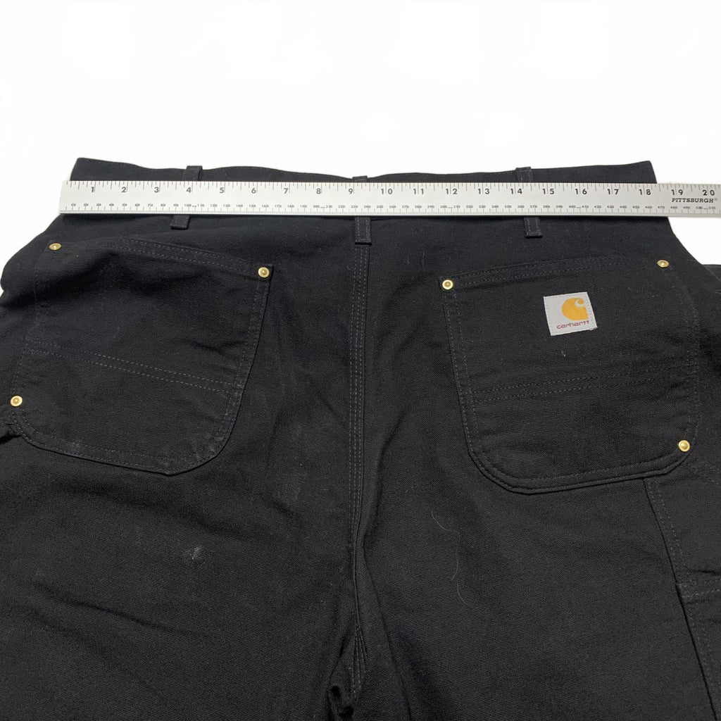 Pantalones Carhartt para hombre, talla 38x32, negros, holgados, con doble rodilla, para trabajo, EE. UU.