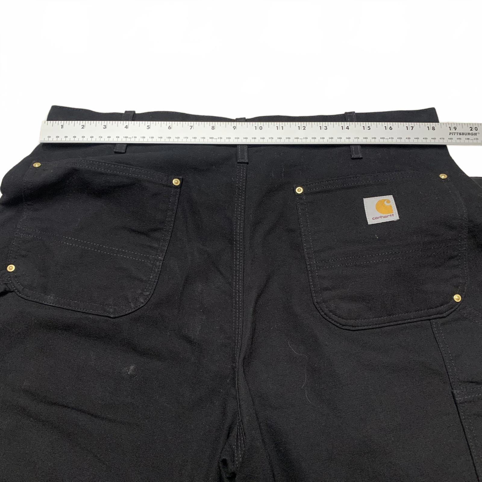 Pantalones Carhartt para hombre, talla 38x32, negros, holgados, con doble rodilla, para trabajo, EE. UU.