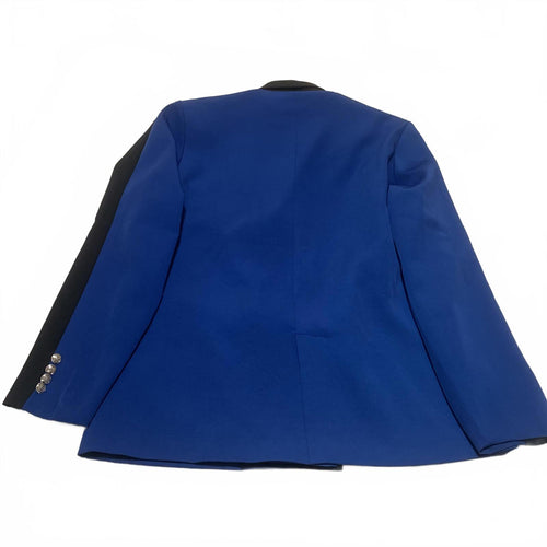 Man boohooMan Men's Size 38 Royal Blue Double Breasted Blazer Silver Buttons