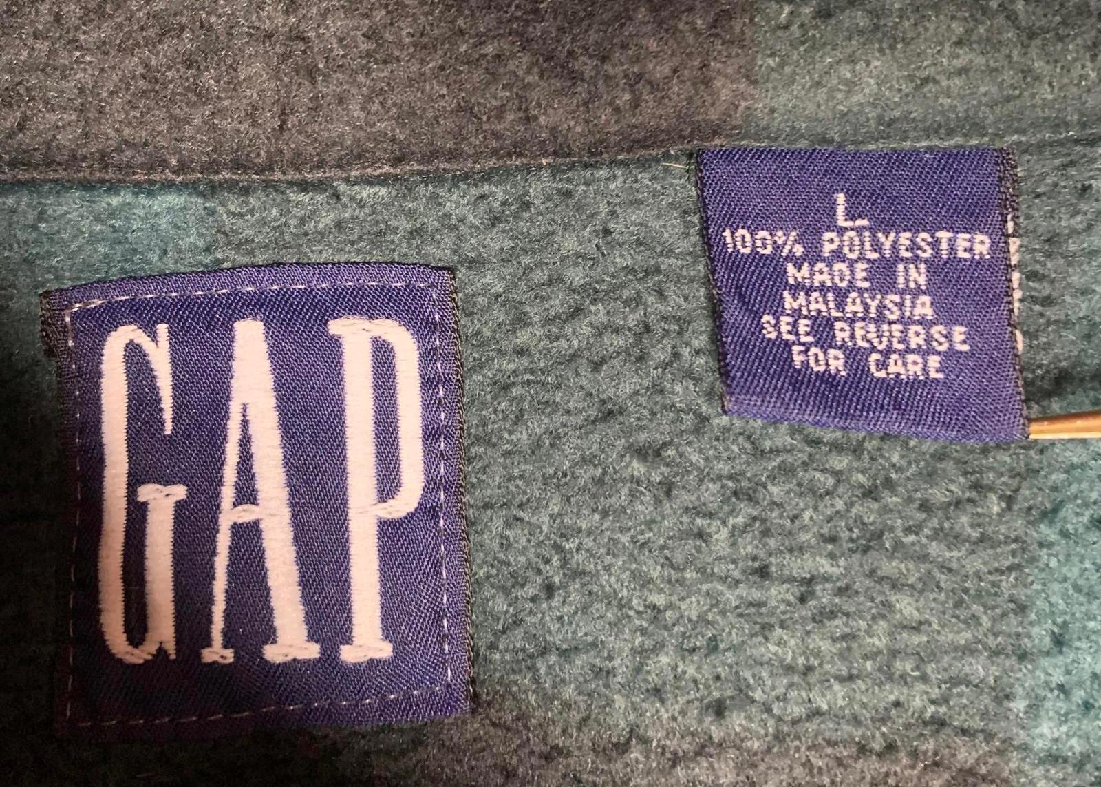 Chaleco polar a cuadros verde y negro de GAP para hombre, talla grande