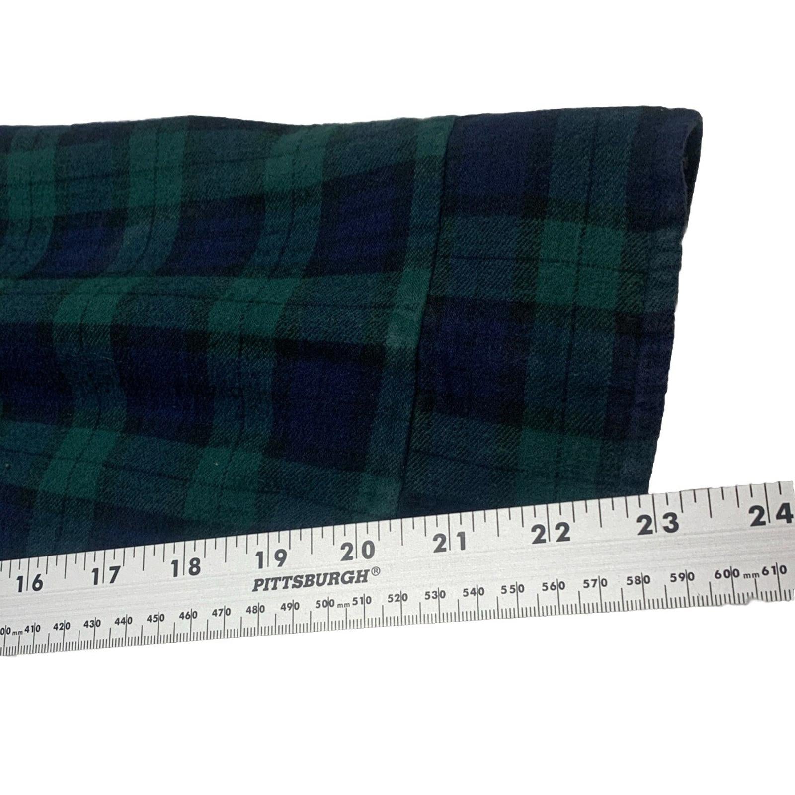 Faded Glory Men’s 2XL 50/52 Blue Green Plaid Long Sleeve Skipper Shirt