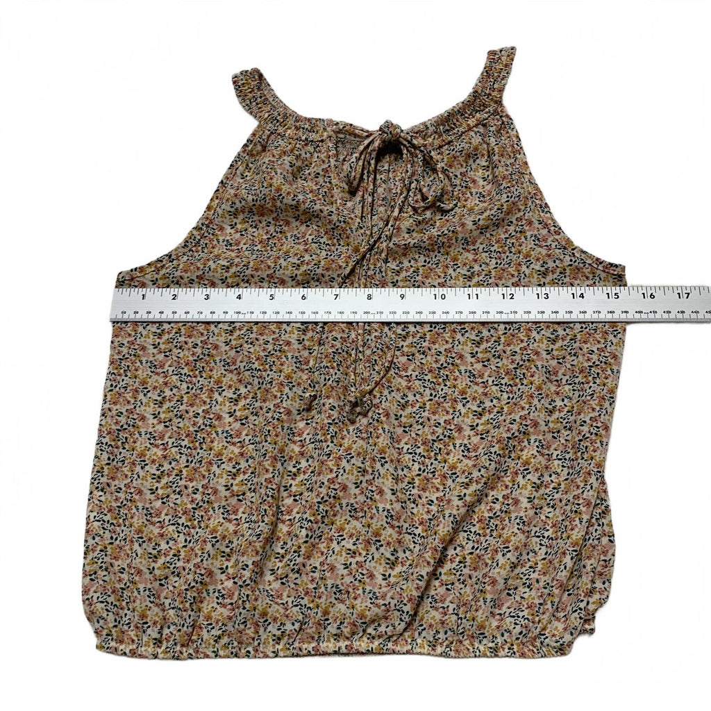 Blusa sin mangas con estampado floral y detalle de lazo en el cuello de Sienna Sky Teen Size XS