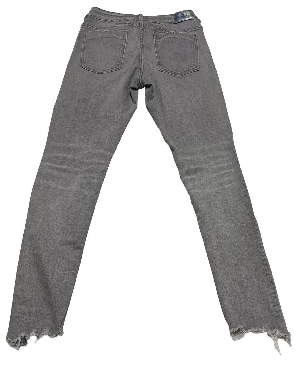 Vaqueros desgastados ajustados de lavado claro gris talla 6 para mujer de Zara