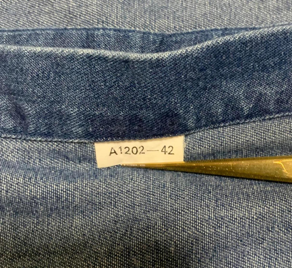 Camisa vaquera clásica VTG de los años 90 de Bill Robinson para hombre, talla M, fabricada en Hong Kong.