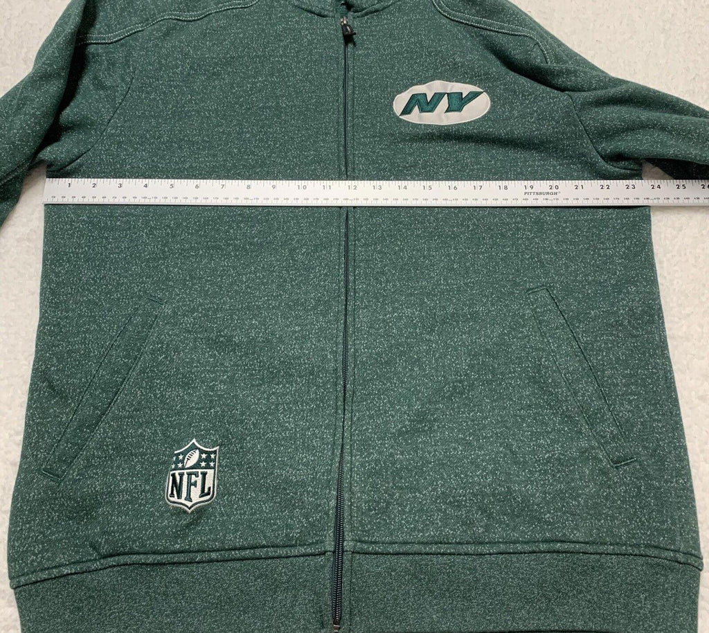 Reebok On Field New York NFL Men's M Green Hoodie Sweatshirt Full Zip