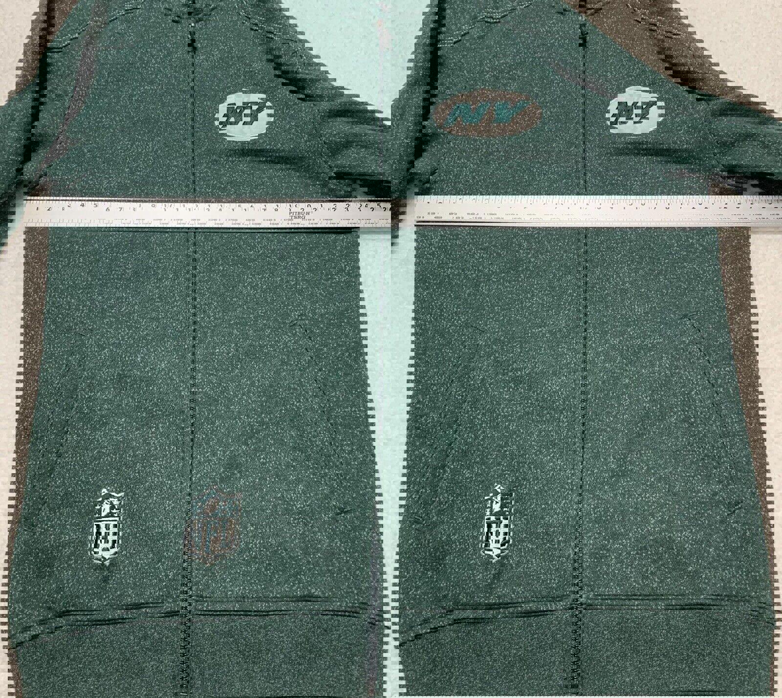 Reebok On Field New York NFL Men's M Green Hoodie Sweatshirt Full Zip