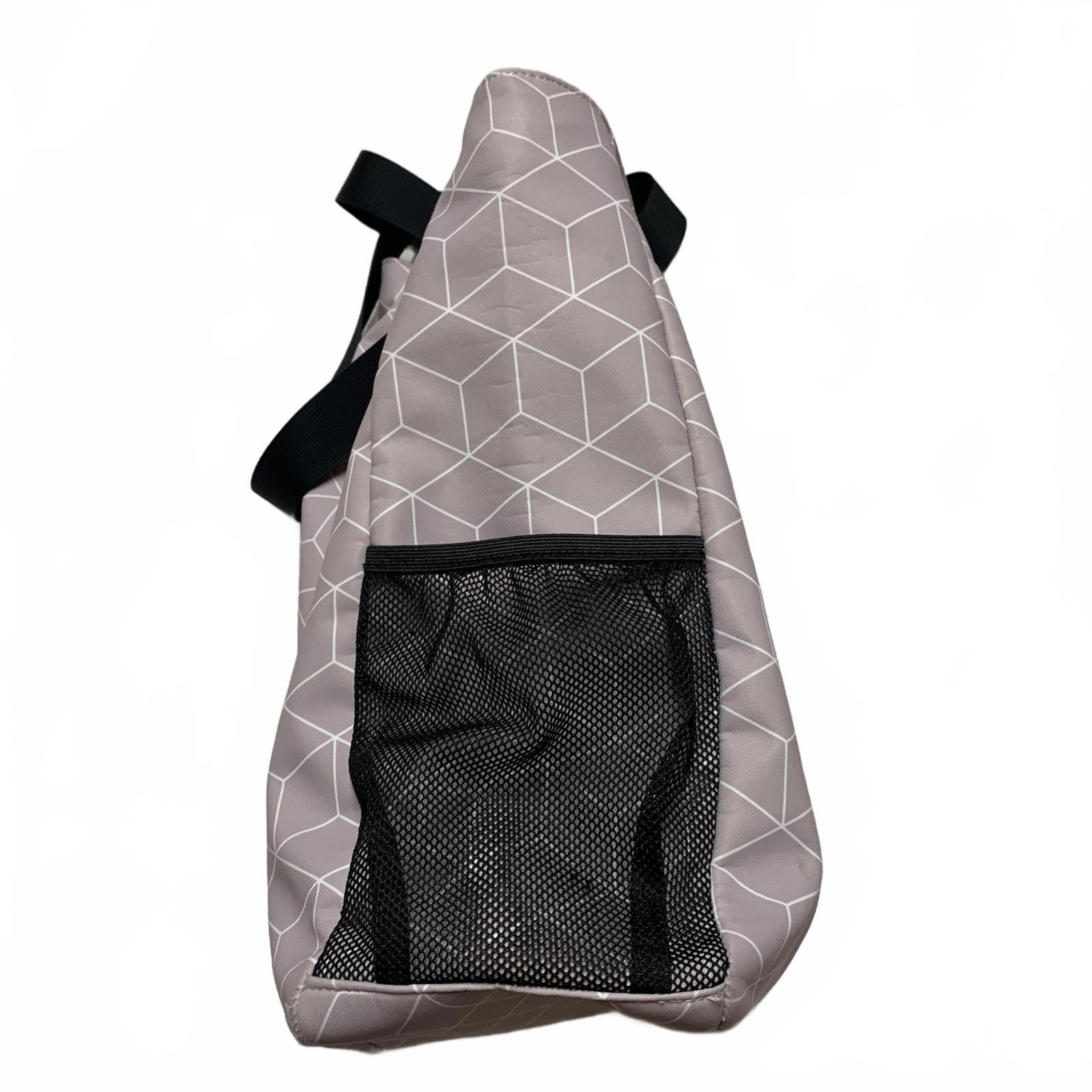 Bolso tote utilitario de hombro para mujer Esván con estampado floral lila