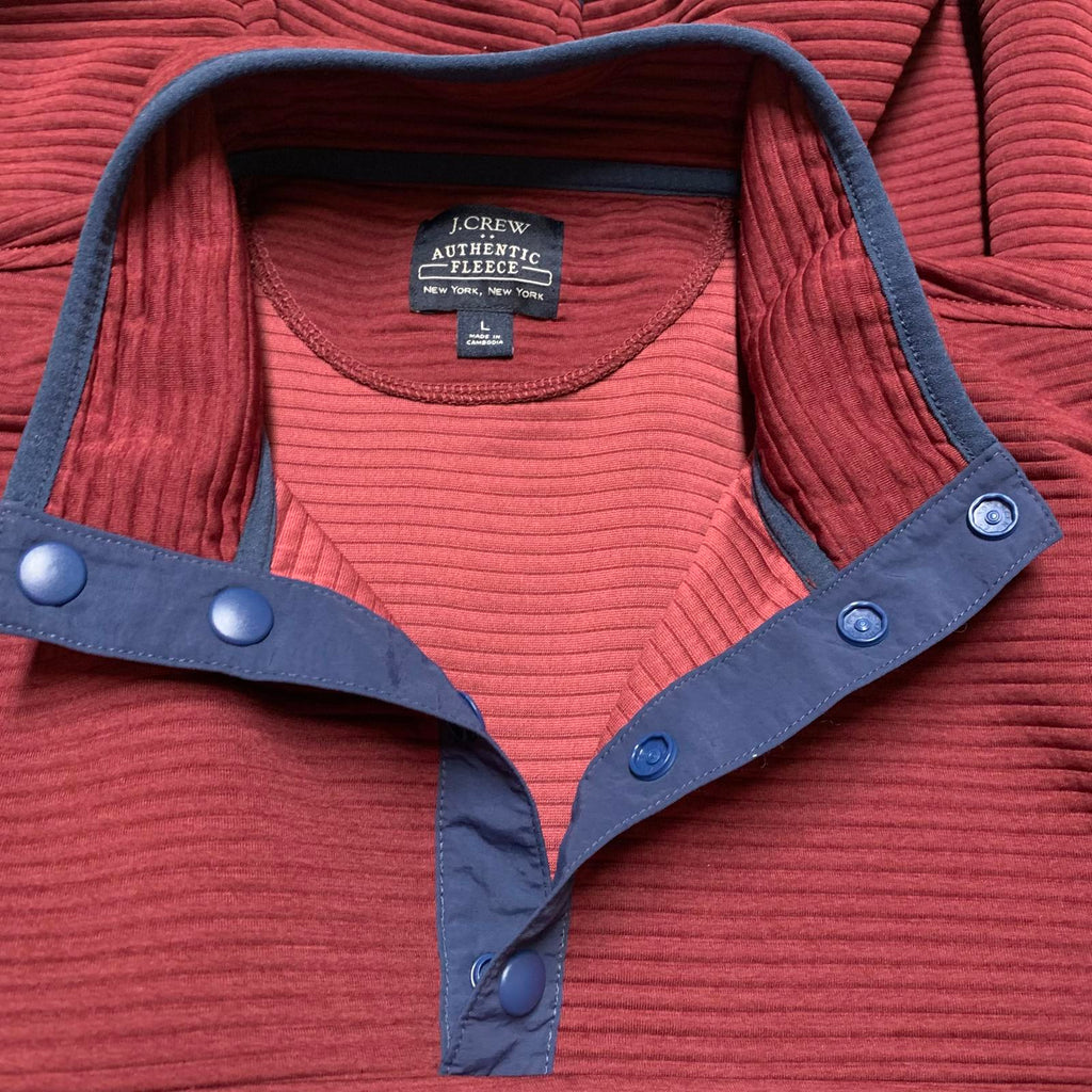 Chaqueta polar auténtica color burdeos de J.Crew, talla grande para hombre