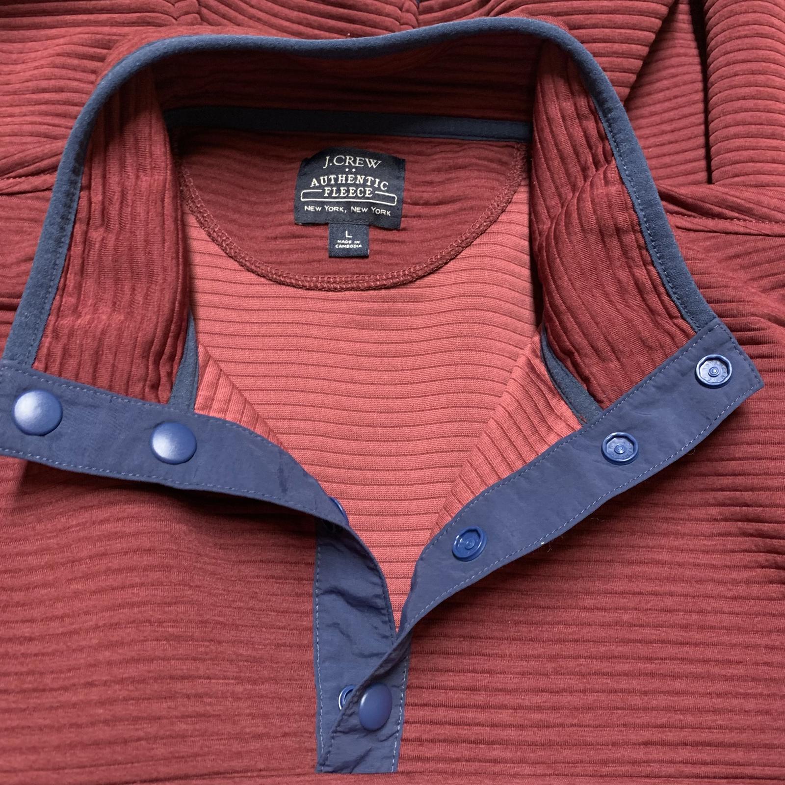 Chaqueta polar auténtica color burdeos de J.Crew, talla grande para hombre