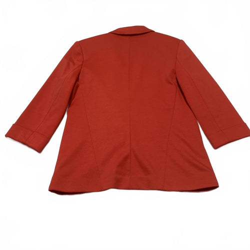 LC Lauren Conrad Women's Red Blazer Size 8 Open Front 3/4 Sleeve Stretch Jacket