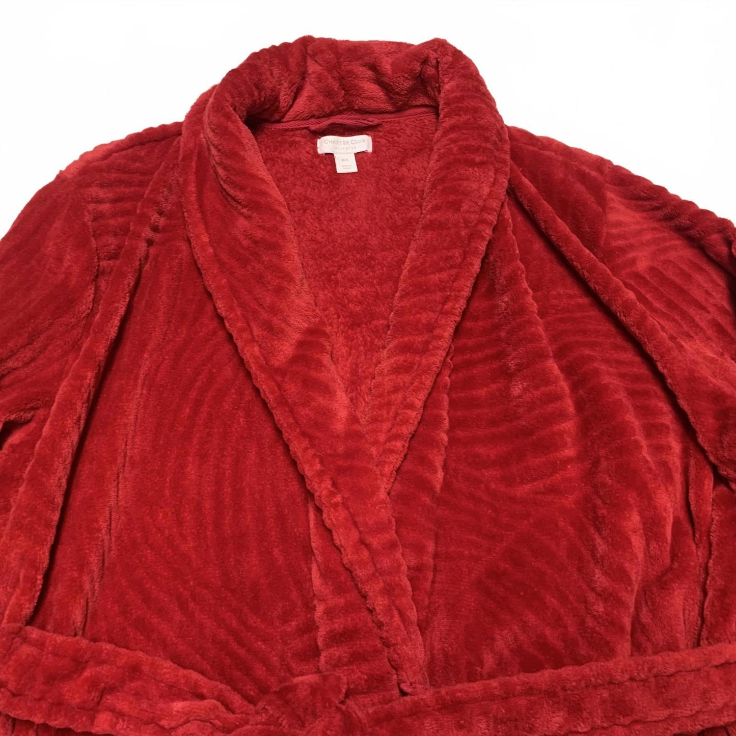 Charter Club Intimates Womens Size M/L Red Fleece Robe