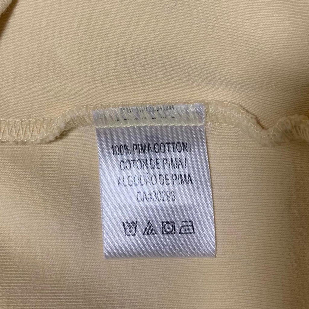 Fairway &amp; Greene Chaleco sin mangas beige amarillo talla L para hombre con cremallera de algodón Pima Perú