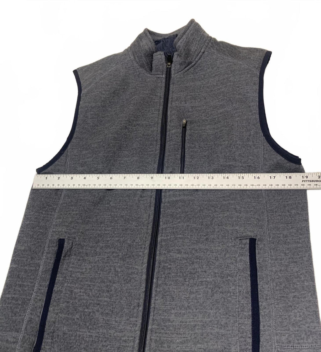 Chaleco polar gris Johnnie-O West Coast Prep, talla mediana, para hombre