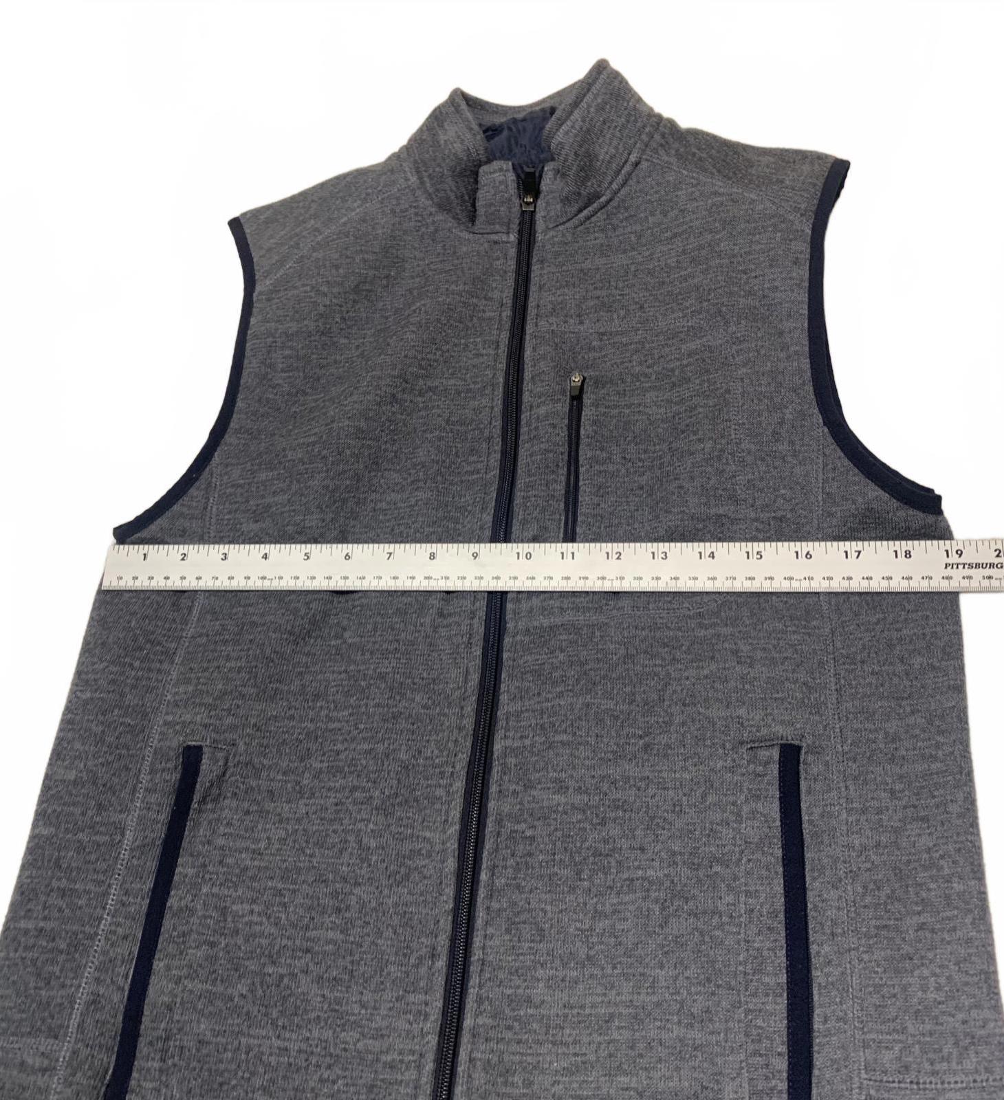 Chaleco polar gris Johnnie-O West Coast Prep, talla mediana, para hombre