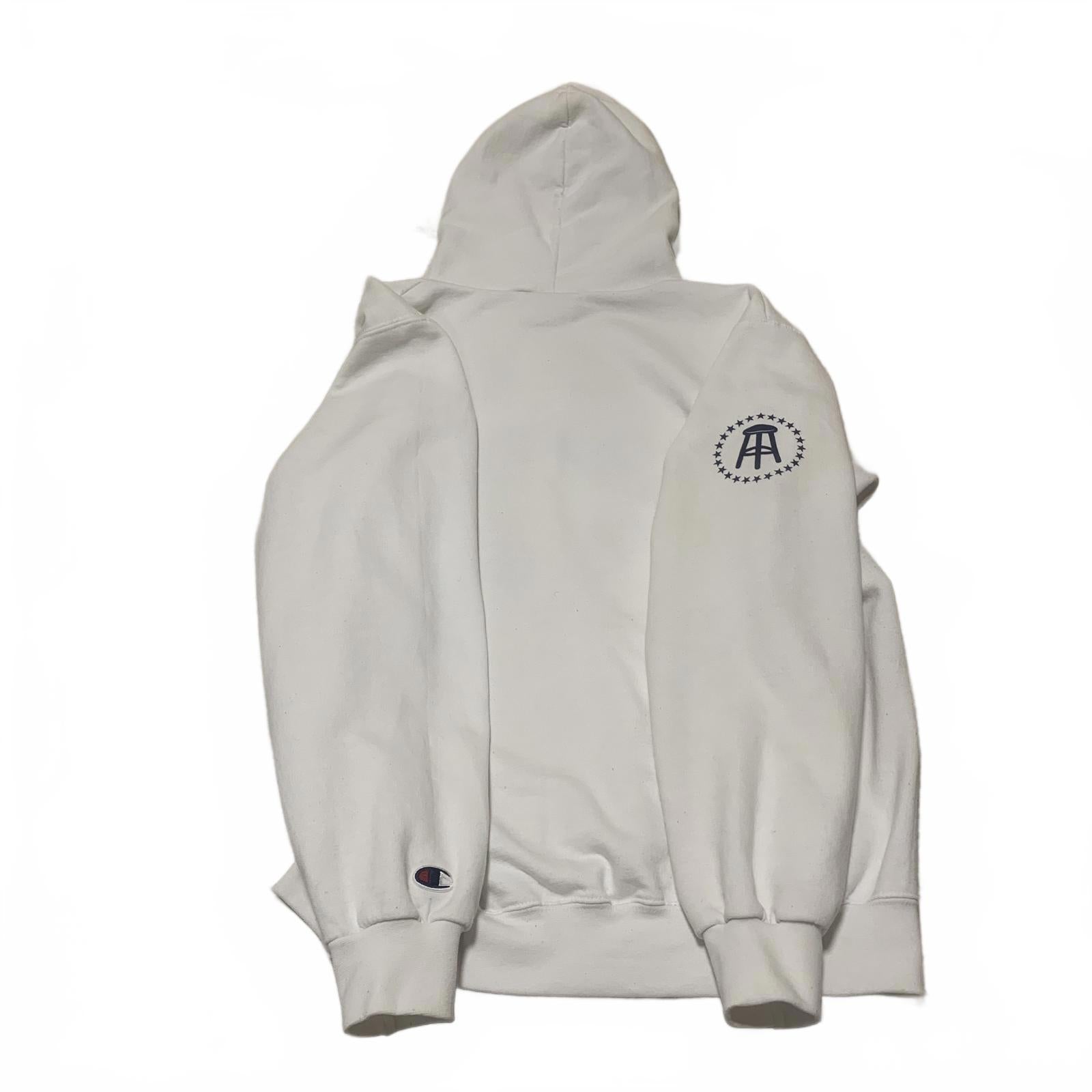 Sudadera con capucha unisex ecológica y grande blanca con estampado del número 6 de Champion