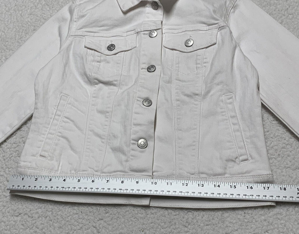 Chaqueta vaquera Sarah blanca pequeña con botones para mujer de Nine West Jeans