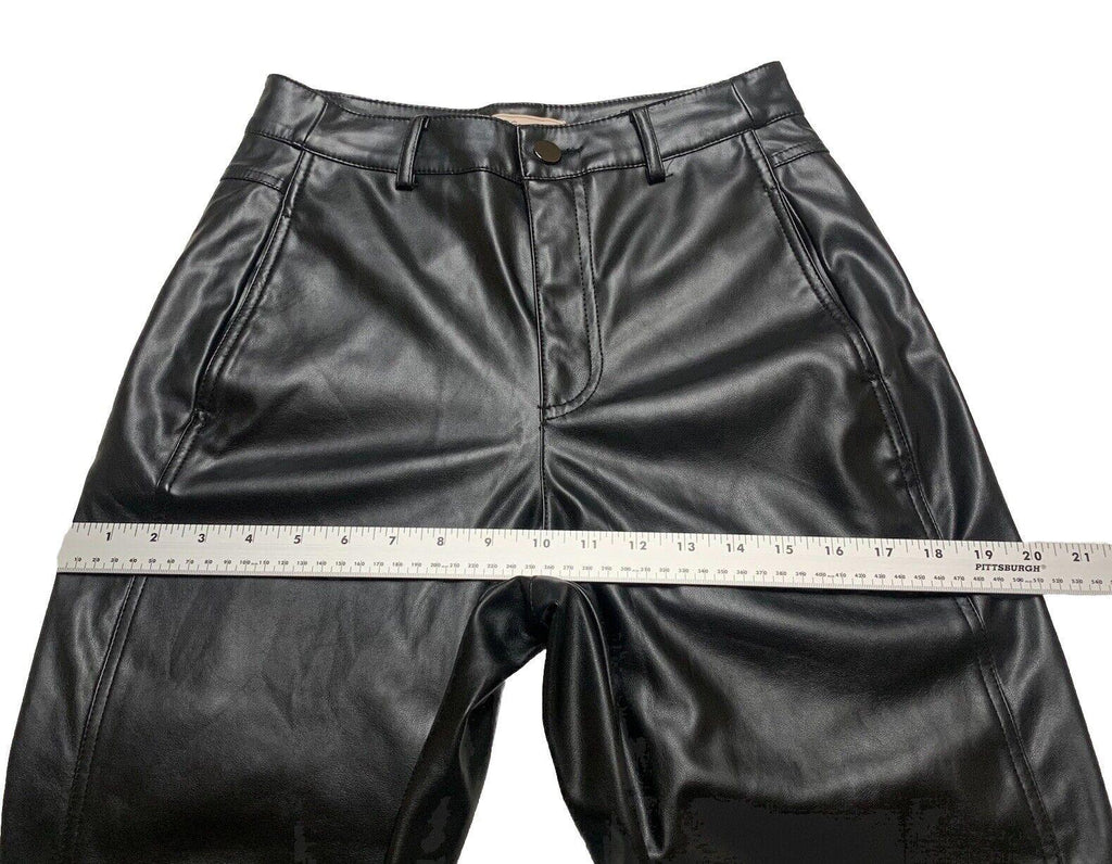 Pantalón de piel sintética negro BCB Generation para mujer, talla extra pequeña