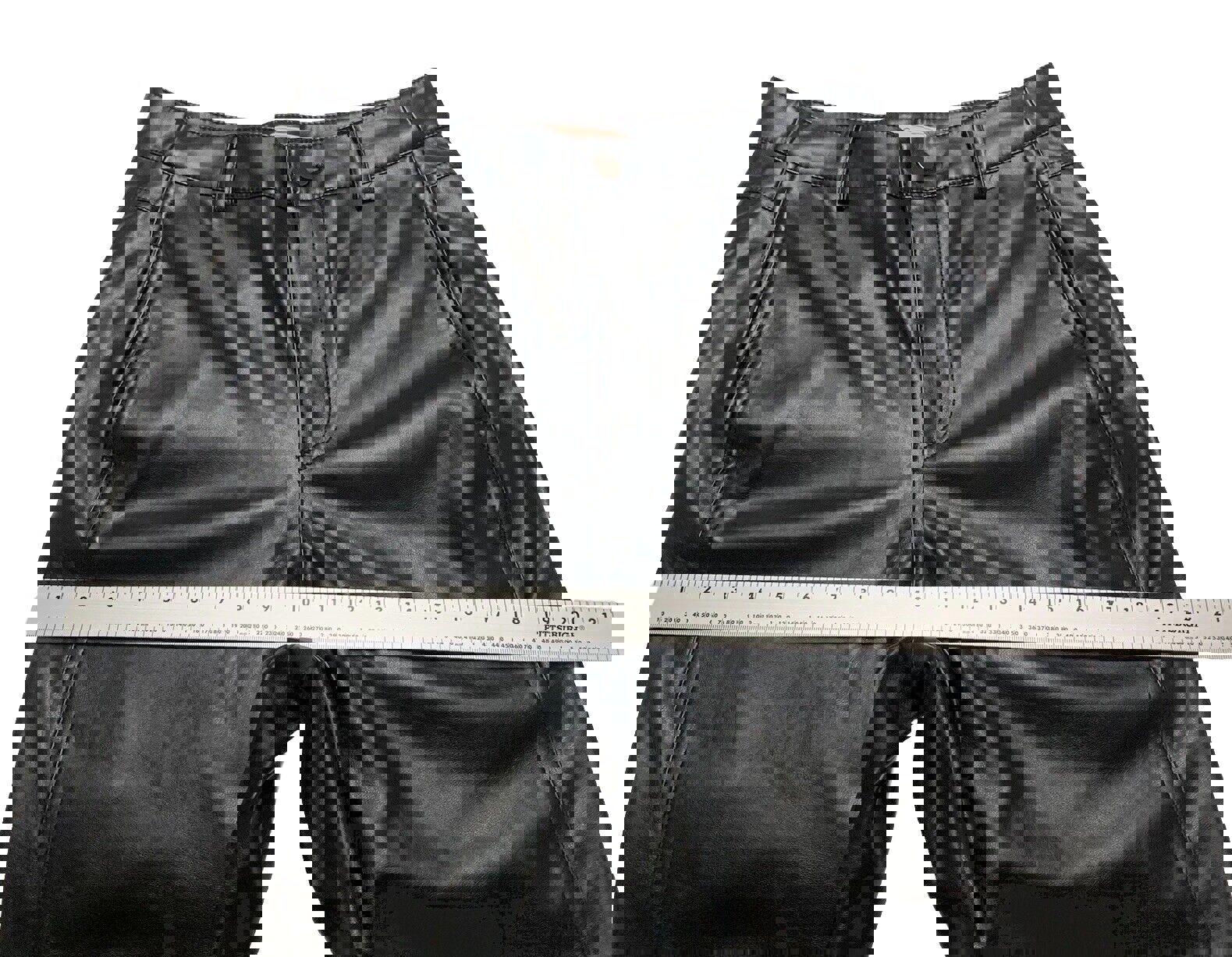 Pantalón de piel sintética negro BCB Generation para mujer, talla extra pequeña