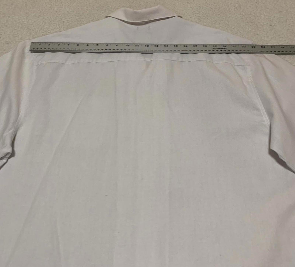 Vtg 90s Trust Men's 3X White Linen Rayon Short Sleeve  Casual Beach 3XL Shirt