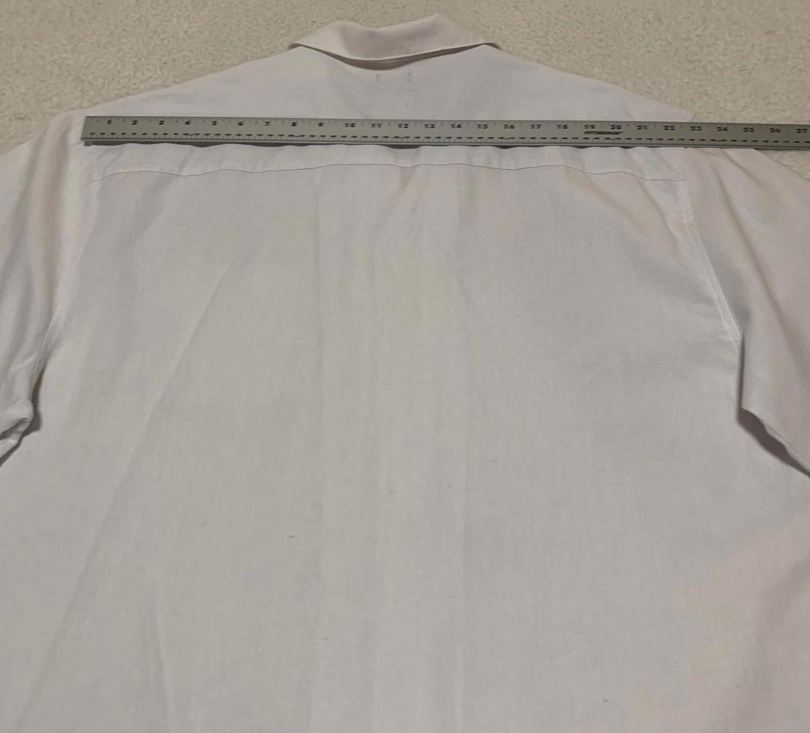 Vtg 90s Trust Men's 3X White Linen Rayon Short Sleeve  Casual Beach 3XL Shirt