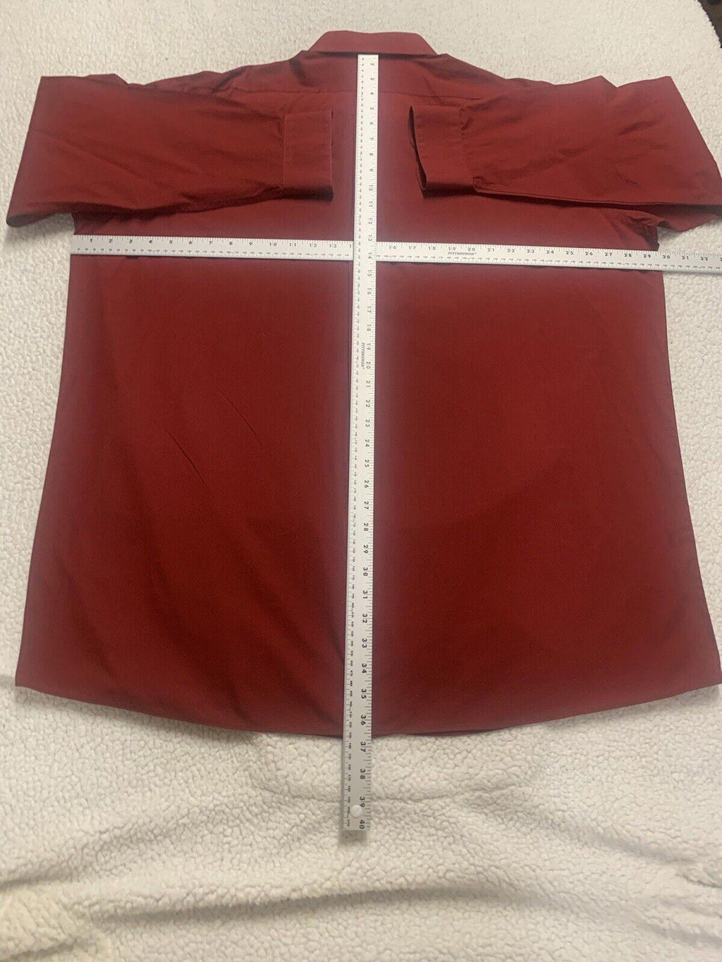 Camisa Alexander Julian 3XLT de manga larga para hombre, color vino tinto